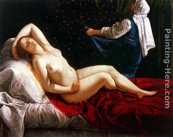 Danae painting - Artemisia Gentileschi Danae art painting